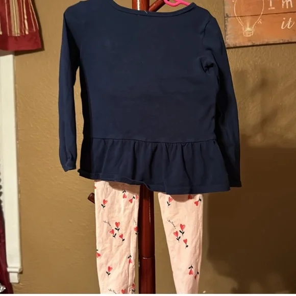 Carter’s  Long Sleeve Top with Heart Design set - Picture 3 of 4